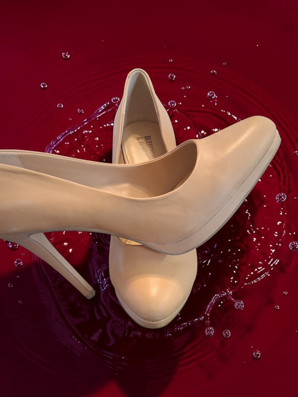 Bleecker & Bond nude heels stiletto Women's Shoes Size 9.5 Versitile Style